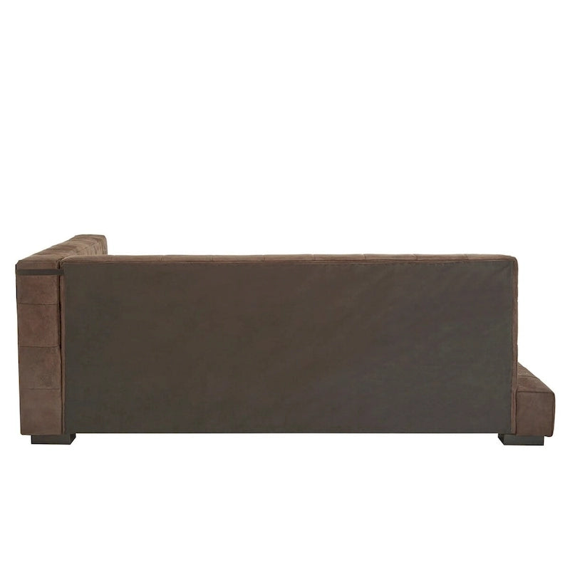 Fauteuil inclinable marron en microfibre pour lit double