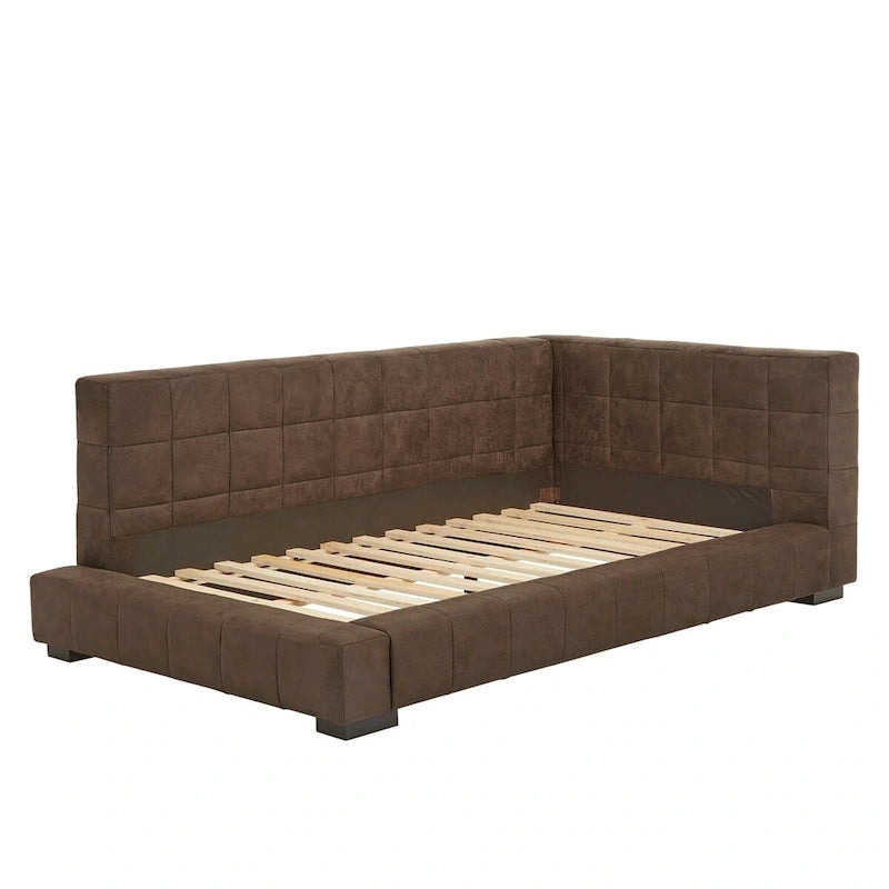 Fauteuil inclinable marron en microfibre pour lit double