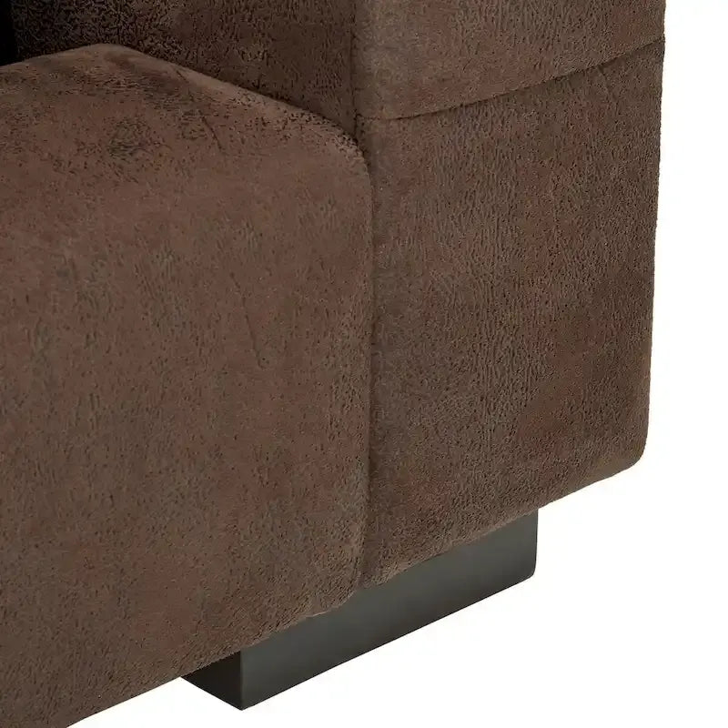 Fauteuil inclinable marron en microfibre pour lit double