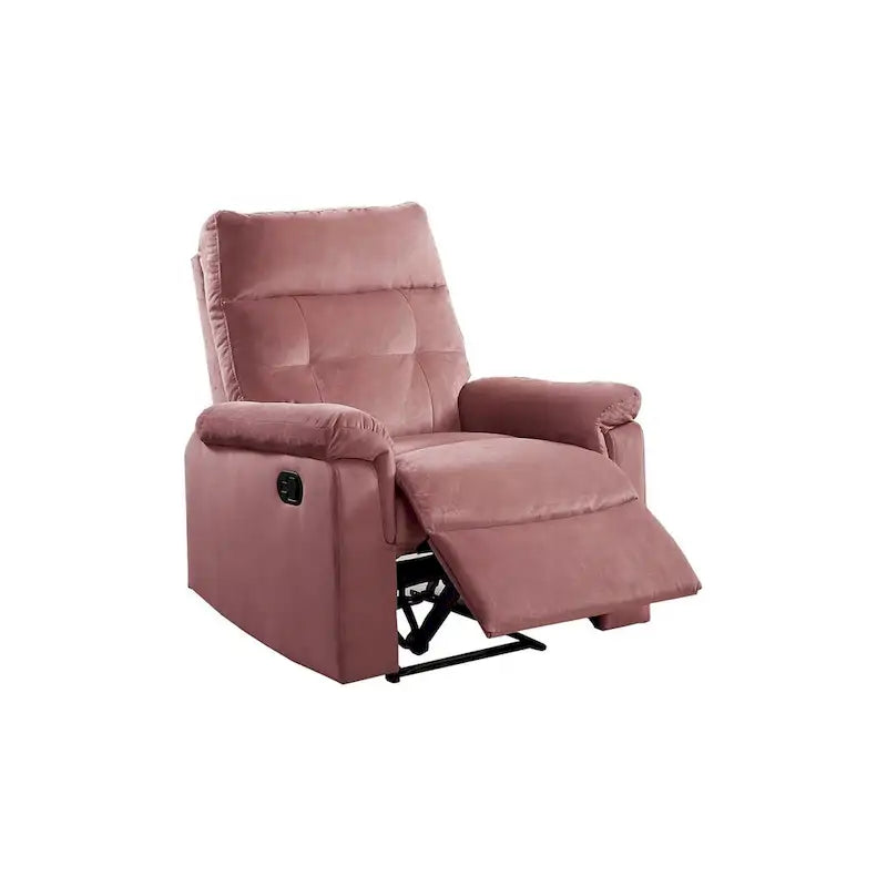 Fauteuil inclinable individuel avec dossier capitonné et revêtement en velours