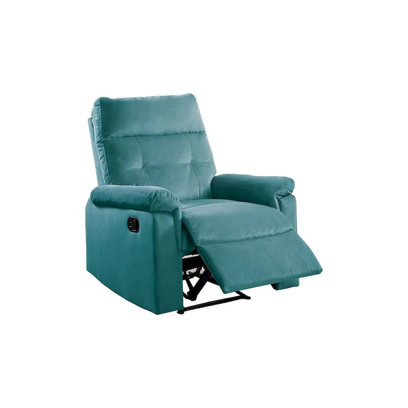 Fauteuil inclinable individuel avec dossier capitonné et revêtement en velours