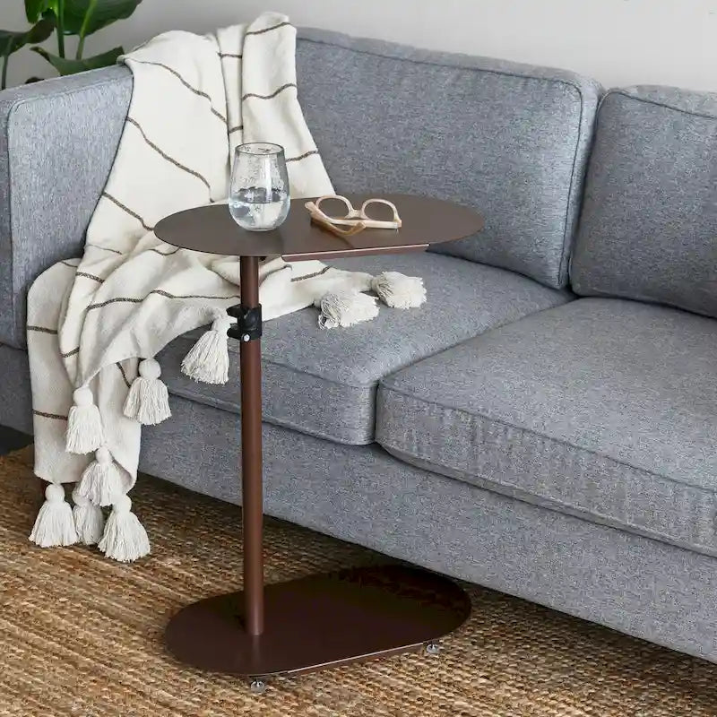 Table d'appoint moderne réglable en C - 20,0L x 11,0l x 32,0H