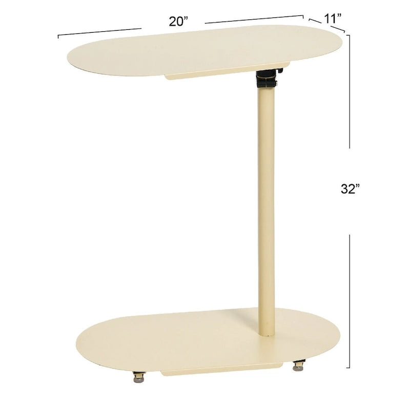 Table d'appoint moderne réglable en C - 20,0L x 11,0l x 32,0H