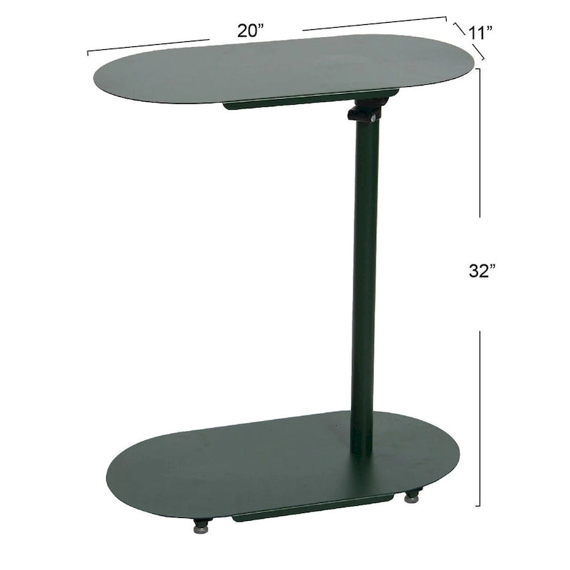 Table d'appoint moderne réglable en C - 20,0L x 11,0l x 32,0H