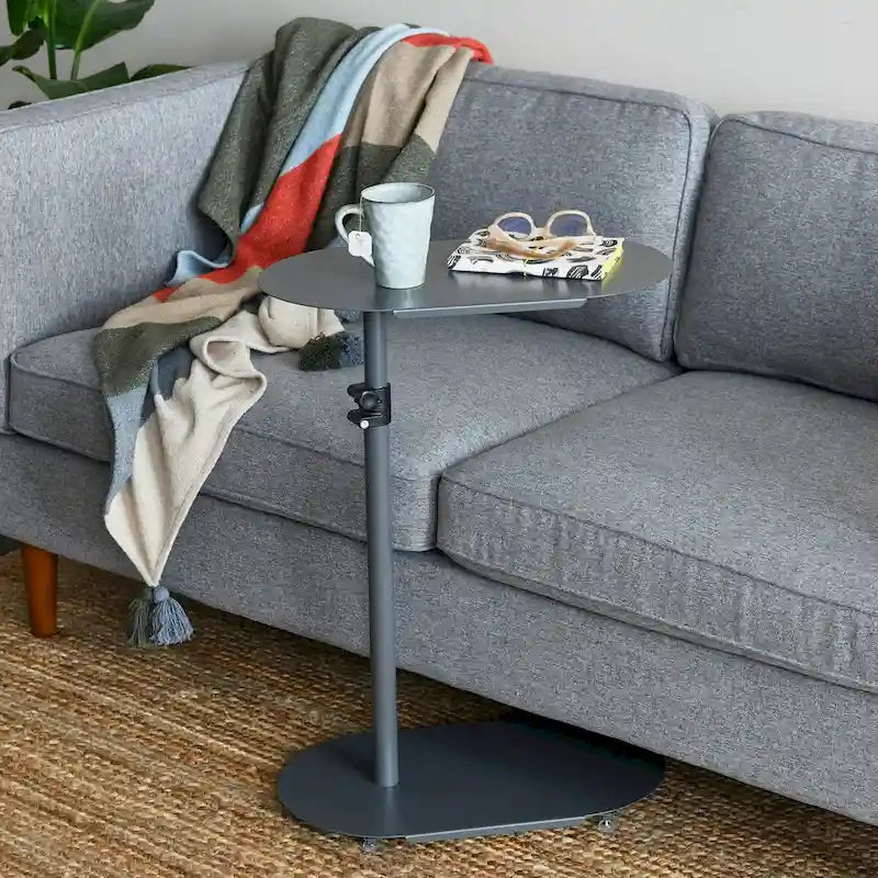 Table d'appoint moderne réglable en C - 20,0L x 11,0l x 32,0H
