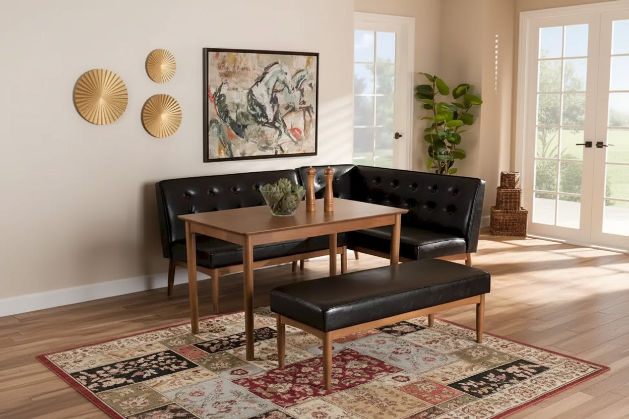 Carson Carrington Isaksbo Mid-century Modern 4-piece Dining Nook Set