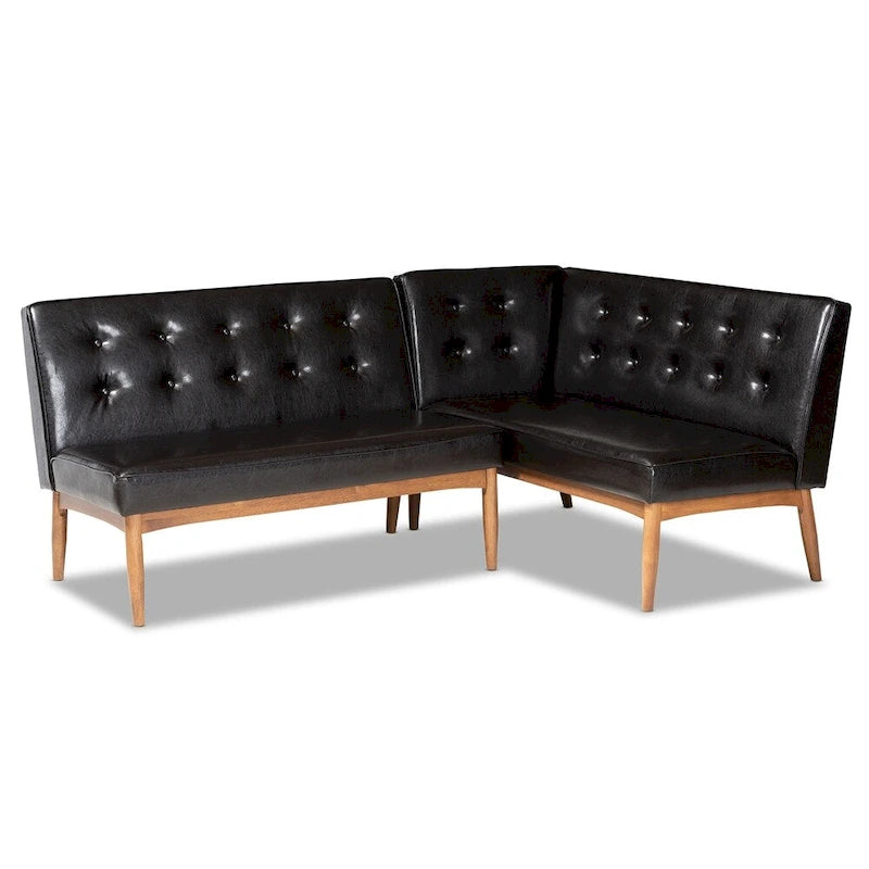 Ensemble de salle à manger d'angle 4 pièces Isaksbo Mid-Century Modern