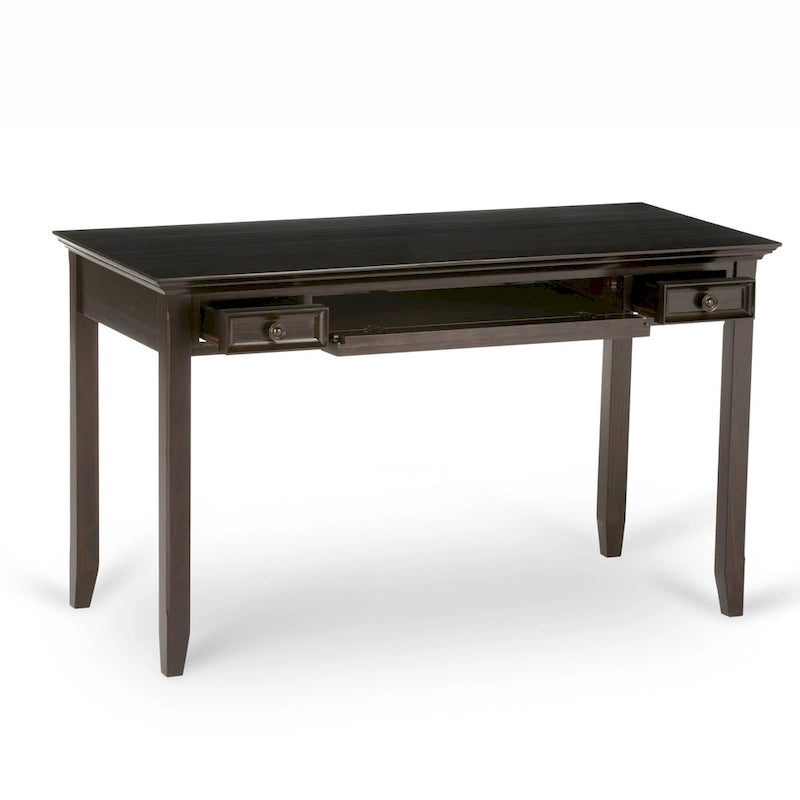 Bureau de style transitionnel en bois massif Halifax, 54 pouces de large
