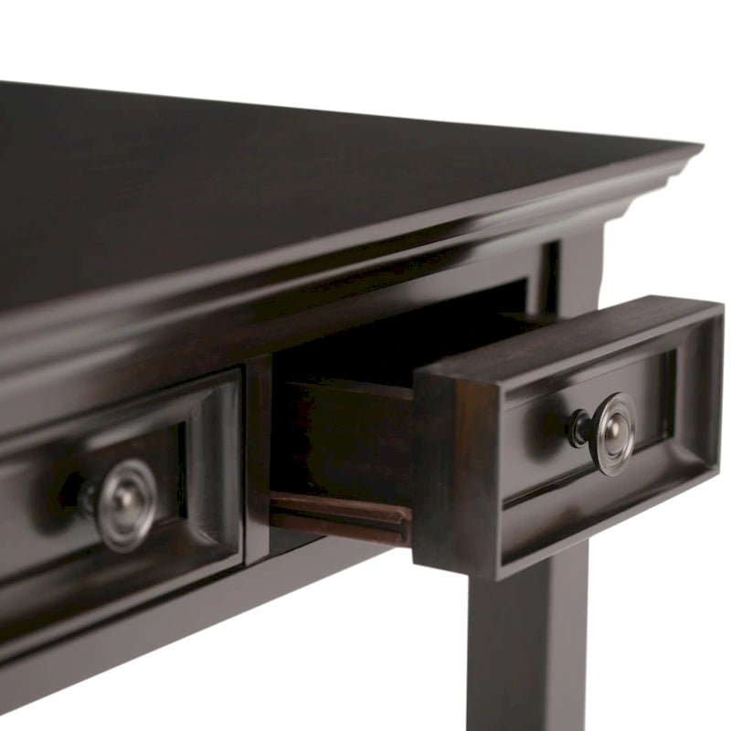 Bureau de style transitionnel en bois massif Halifax, 54 pouces de large