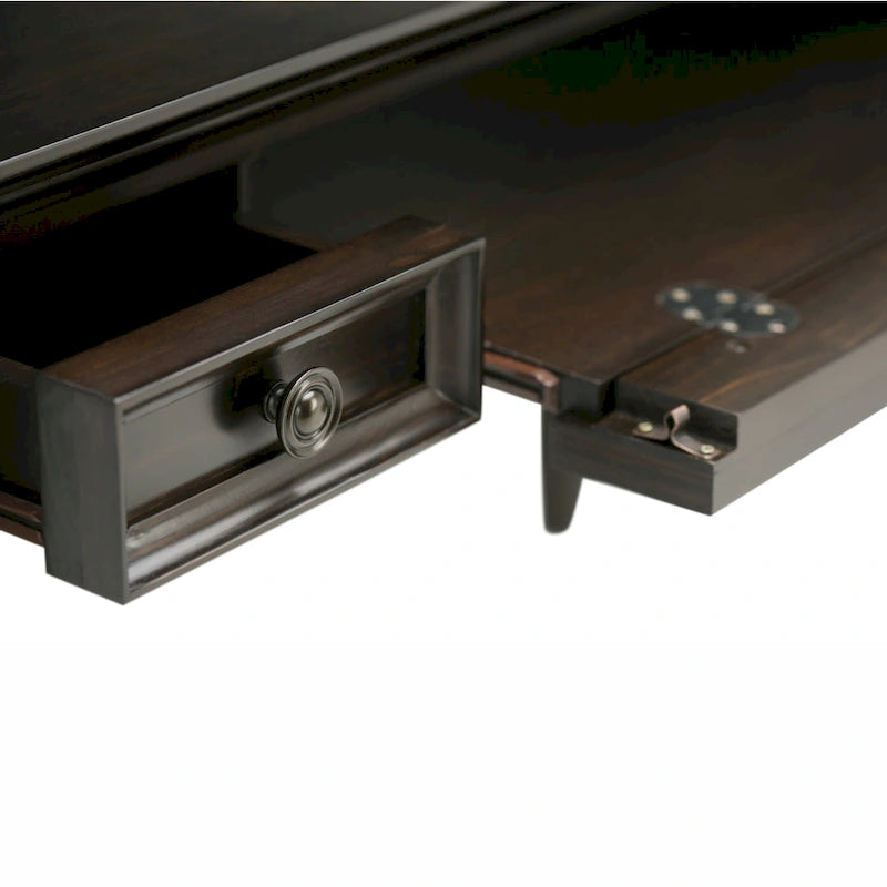 Bureau de style transitionnel en bois massif Halifax, 54 pouces de large