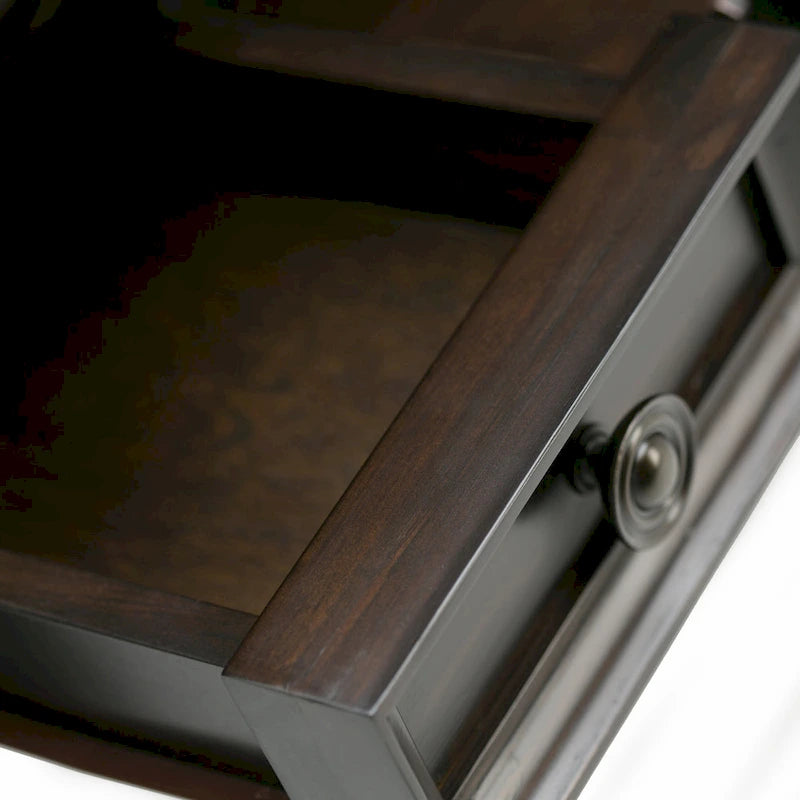 Bureau de style transitionnel en bois massif Halifax, 54 pouces de large