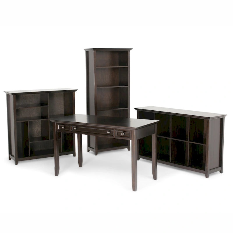 Bureau de style transitionnel en bois massif Halifax, 54 pouces de large