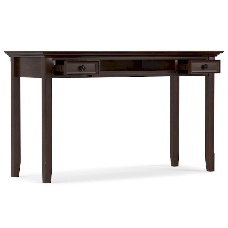 Bureau de style transitionnel en bois massif Halifax, 54 pouces de large