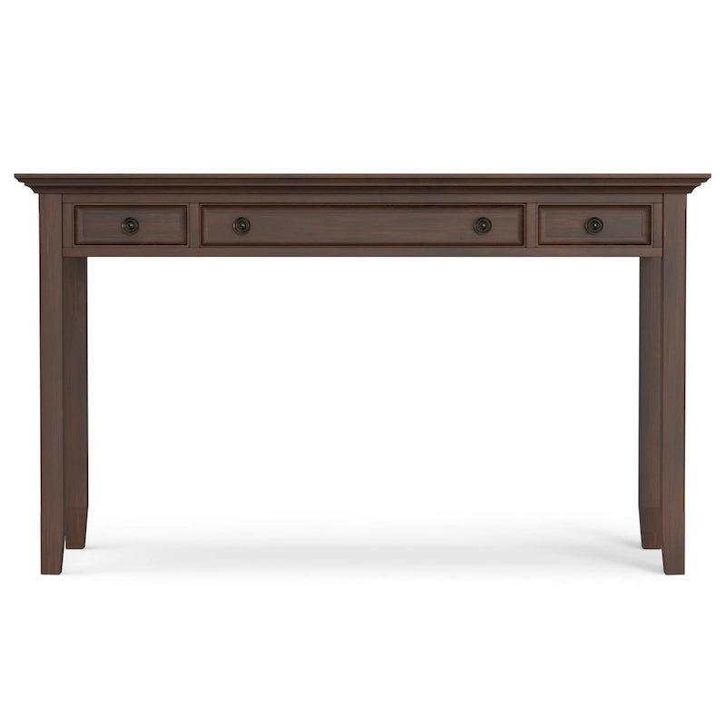Bureau de style transitionnel en bois massif Halifax, 54 pouces de large
