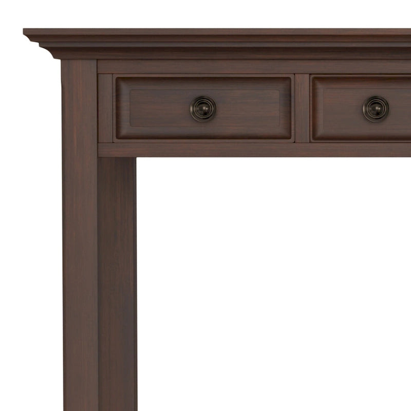 Bureau de style transitionnel en bois massif Halifax, 54 pouces de large