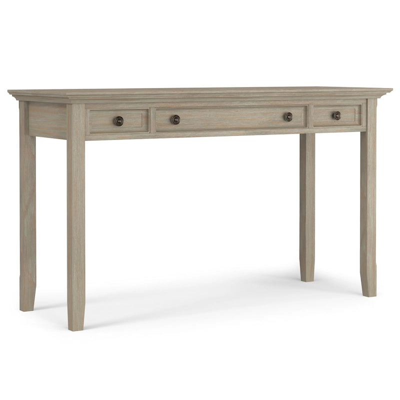 Bureau de style transitionnel en bois massif Halifax, 54 pouces de large