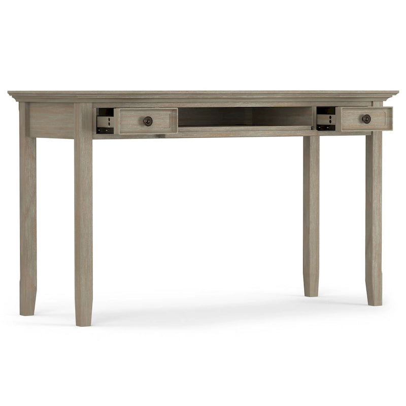 Bureau de style transitionnel en bois massif Halifax, 54 pouces de large