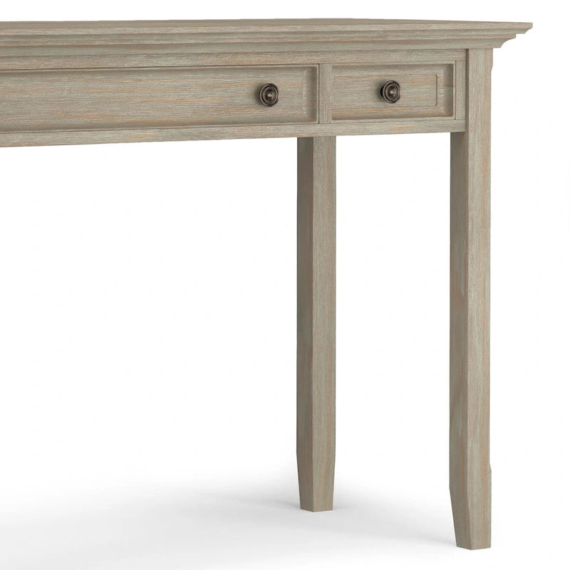 Bureau de style transitionnel en bois massif Halifax, 54 pouces de large