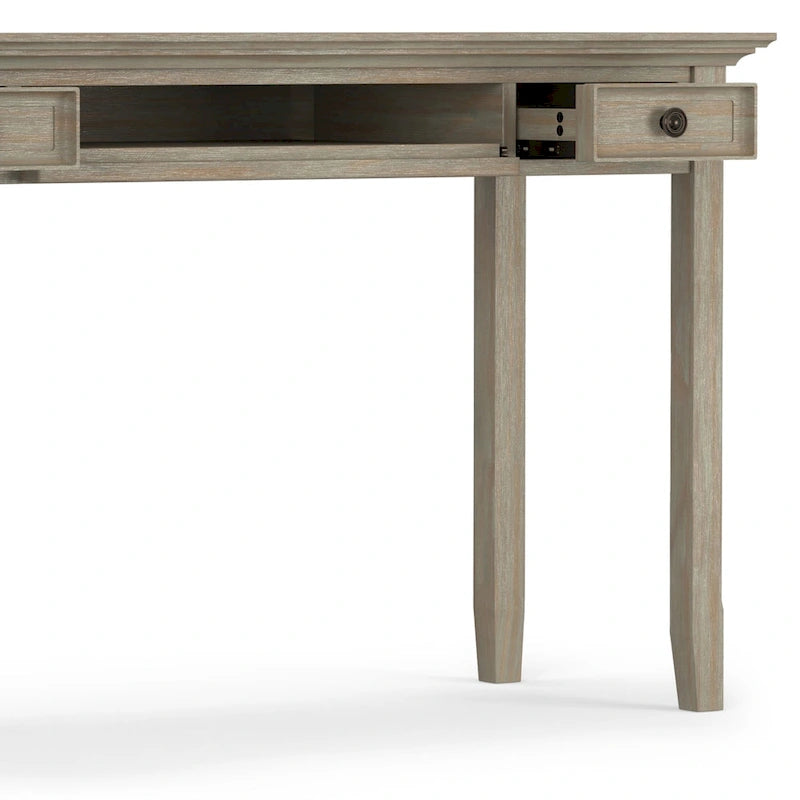 Bureau de style transitionnel en bois massif Halifax, 54 pouces de large