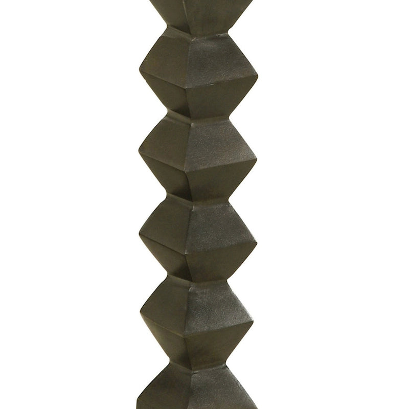 Table d'appoint, 11 pouces de diamètre, marbre, pied de support, blanc, gris