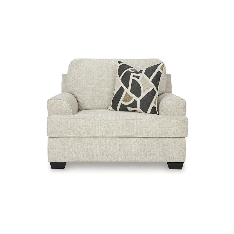 Fauteuil surdimensionné beige - 51 L x 40 P x 39 H