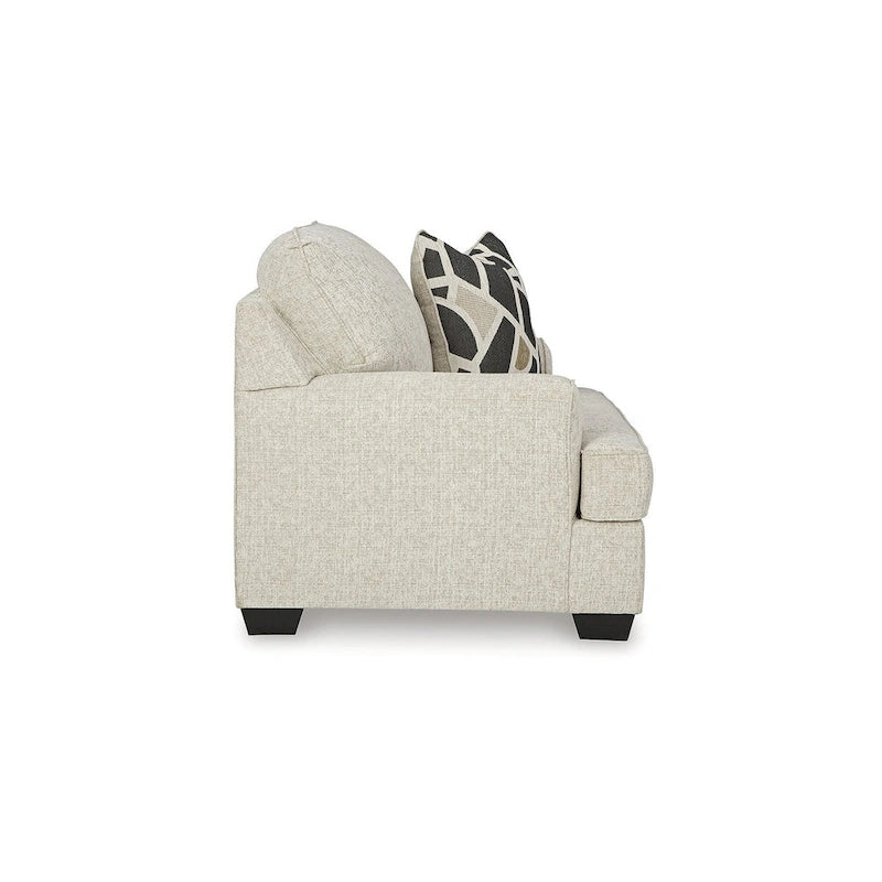 Fauteuil surdimensionné beige - 51 L x 40 P x 39 H