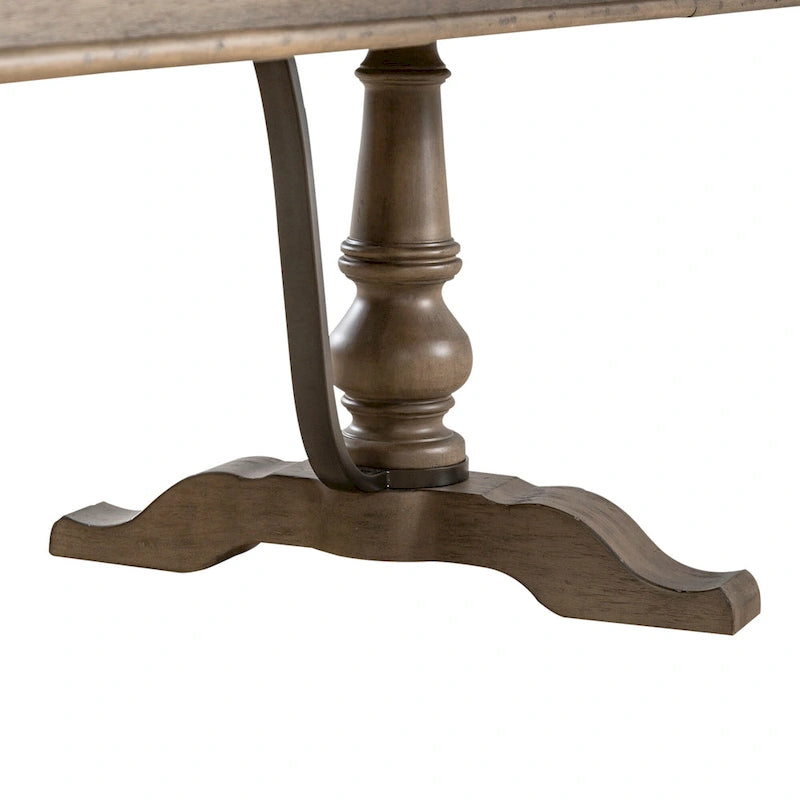 Table à tréteaux taupe poussiéreux de style rustique américain